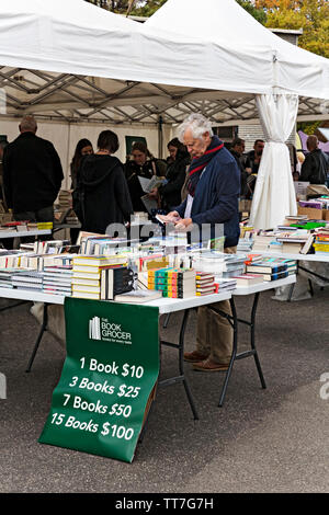 Clunes Booktown festival in the 1850`s gold mining town of Clunes in Victoria Australia. Stock Photo